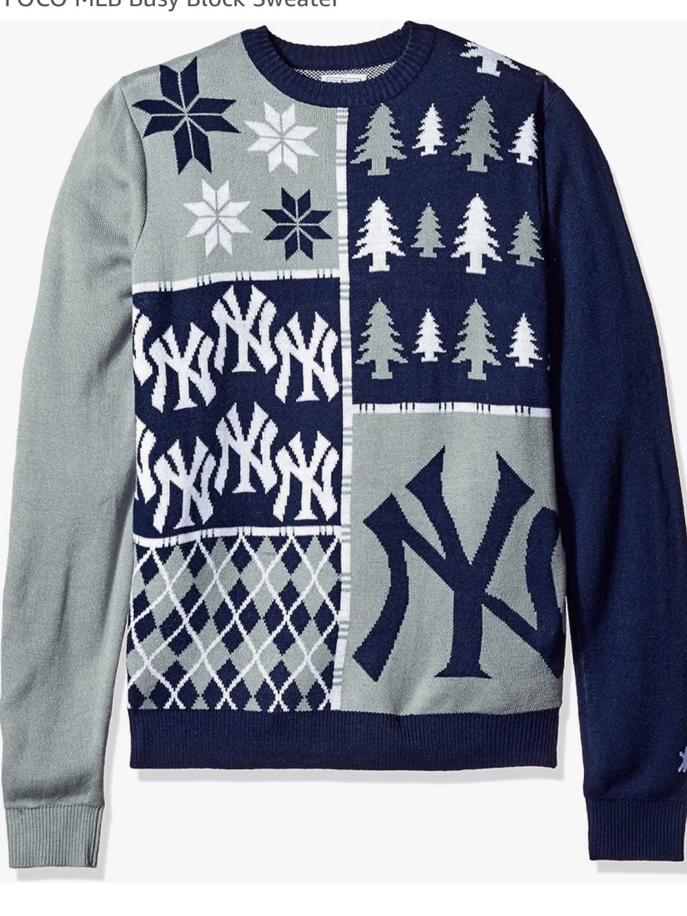 MLB New York Yankees Busy Block Ugly Sweater